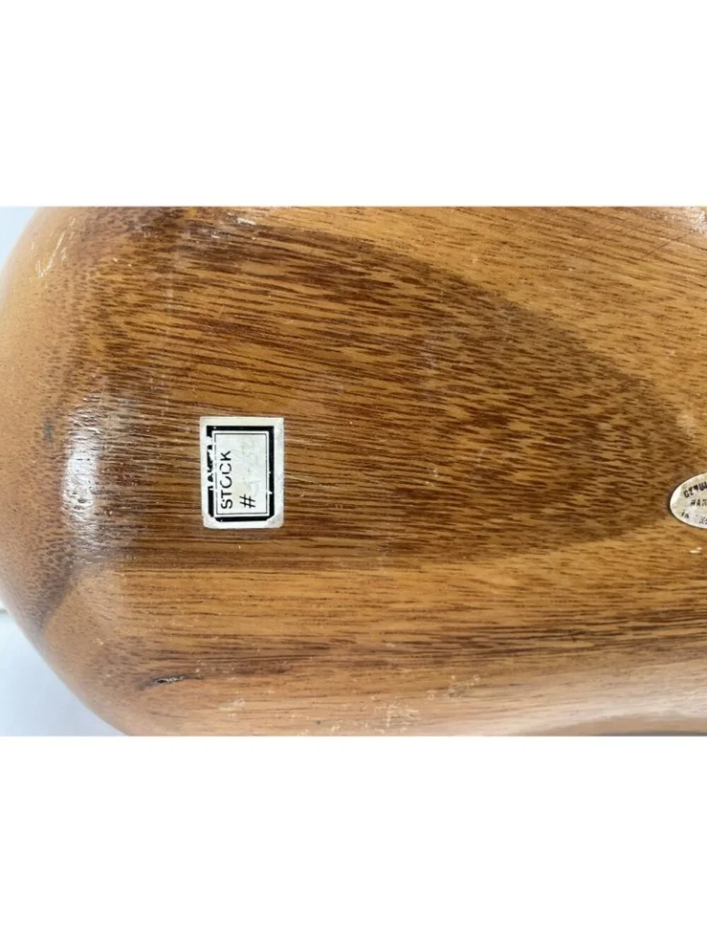 Vintage MCM Hand Carved Wood Divided Tear Drop Dish Bowl Large Teak Teardrop 60s